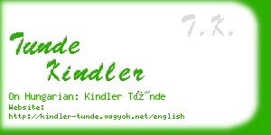 tunde kindler business card